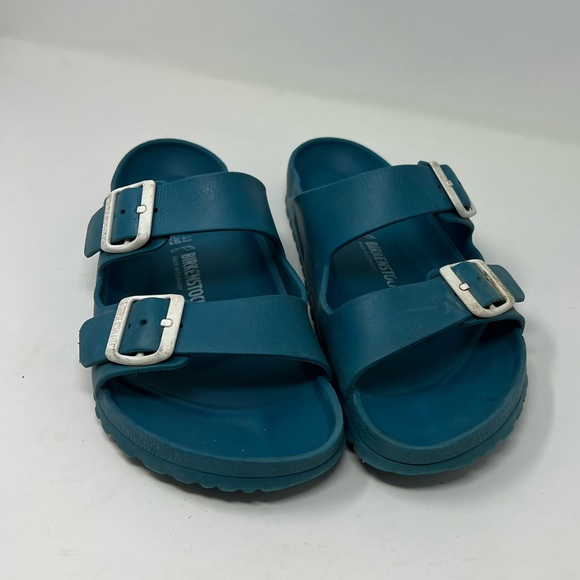Birkenstock Eva Turquoise Slide Sandal - Picture 3 of 8